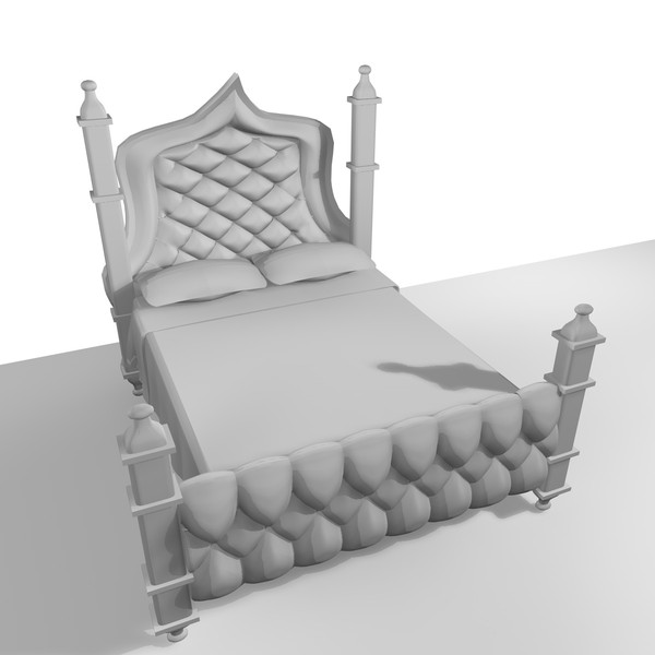 3d double bed - DOUBLE BED 10 by Carrara1